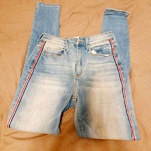 MUDD Red/White/Blue striped Stond wash jean